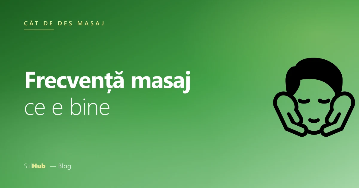 Cât de des să faci masaj
