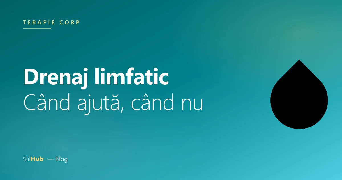 Drenaj limfatic, beneficii