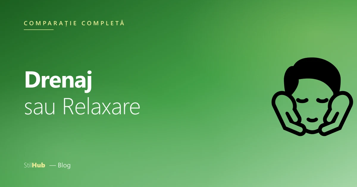 Drenaj limfatic vs relaxare