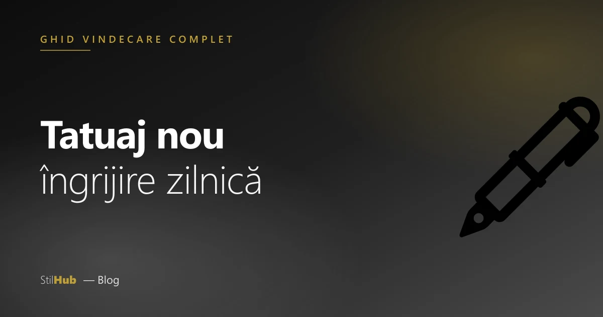 Îngrijire tatuaj proaspăt