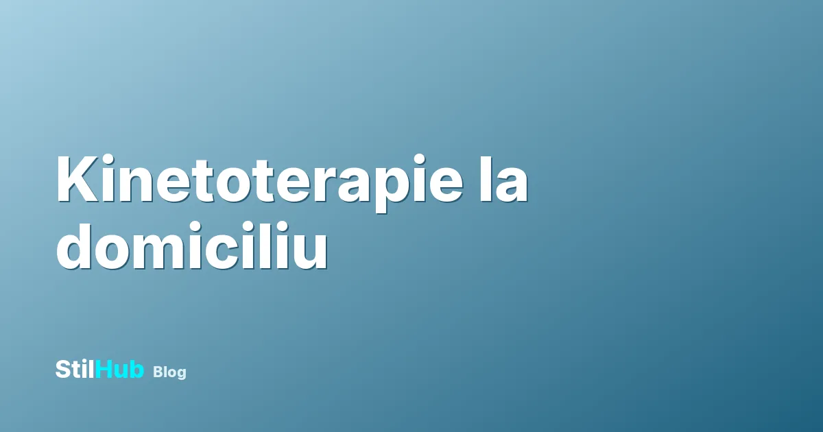 Kinetoterapie la domiciliu: când are sens și cât costă