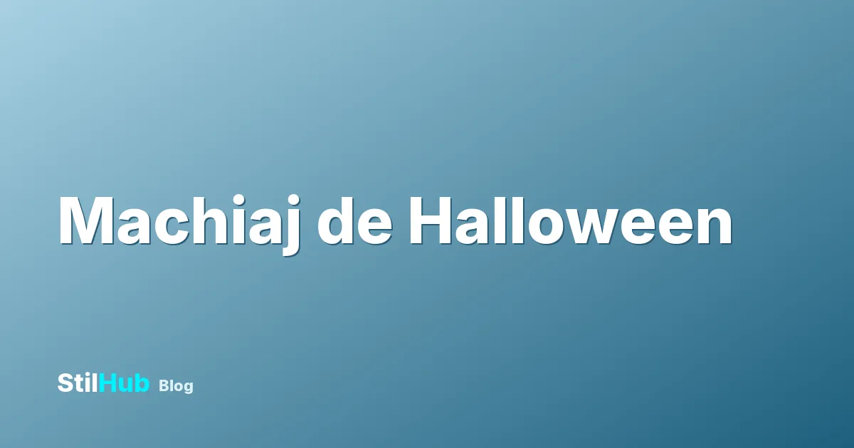Machiaj de Halloween: idei simple pentru adulți și copii