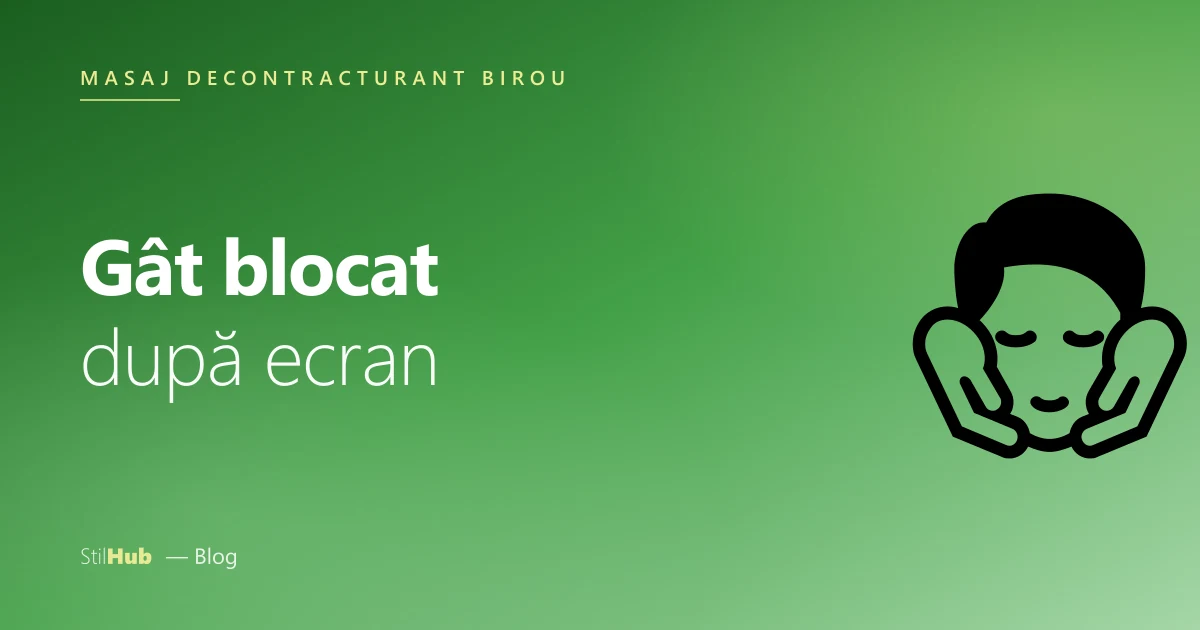 Masaj contracturi gât-umeri birou