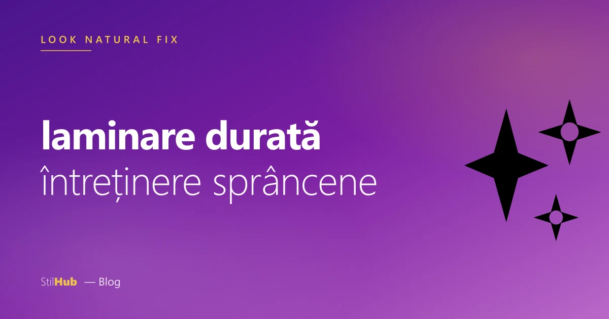 Întreținere sprâncene laminate