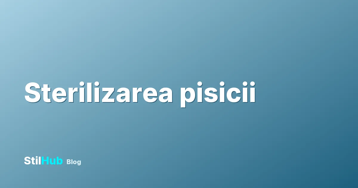 Sterilizare pisică: cât costă și la ce vârstă se face