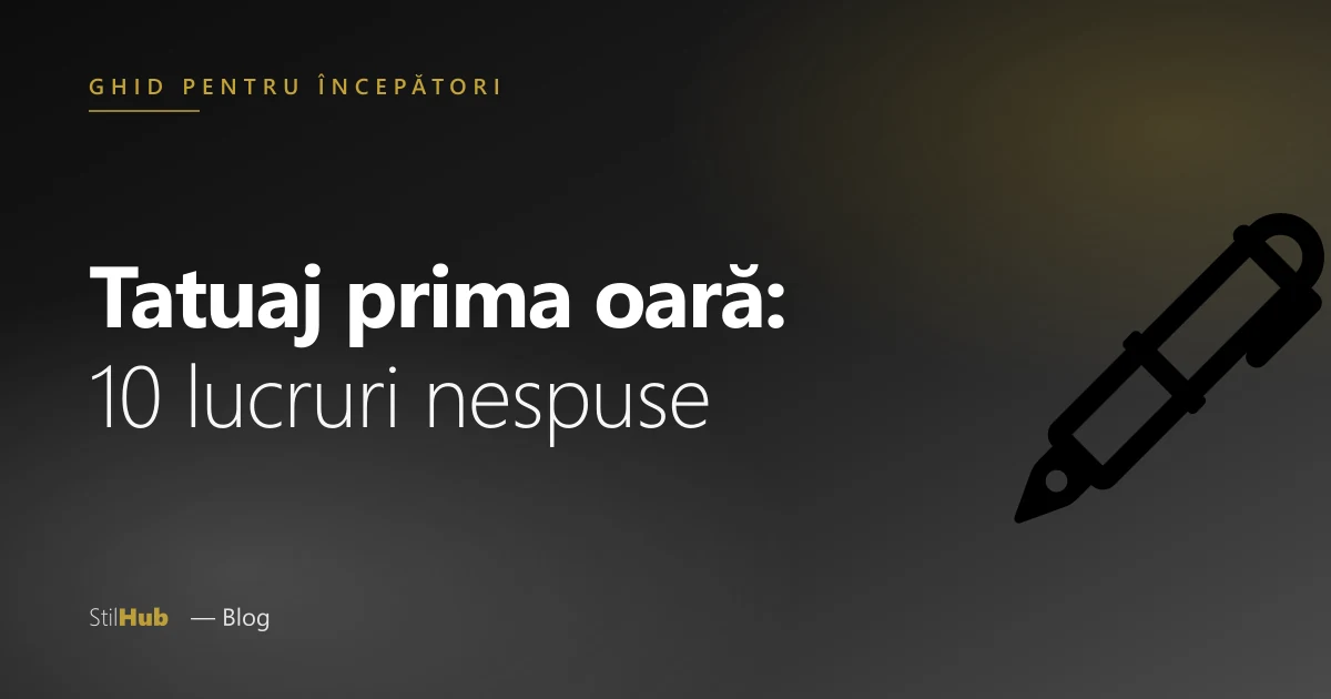 Tatuaj prima oară